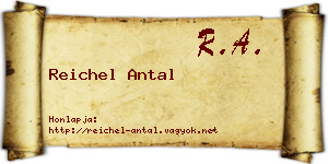 Reichel Antal névjegykártya
